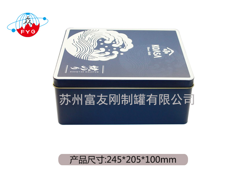 Rectangular tin box